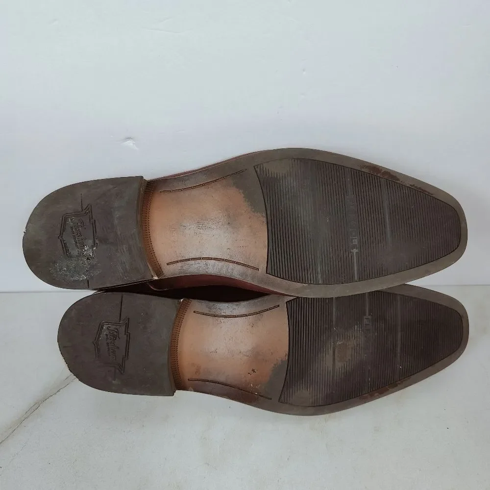 Florsheim Brown Leather Plain Toe Derby Oxford Dress Shoes, Sz 12